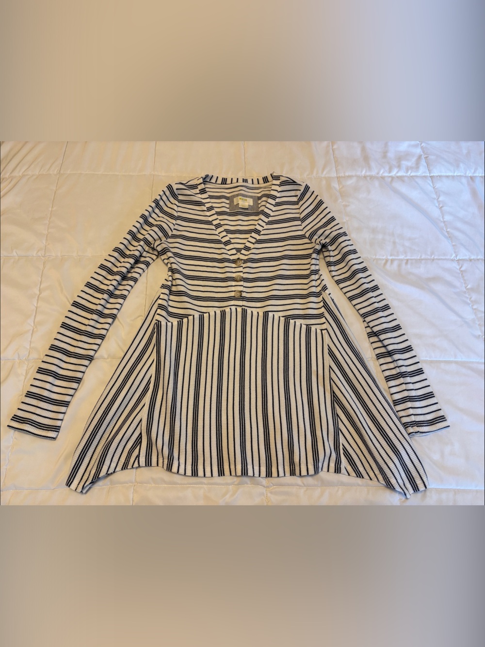 Maeve Long-Sleeve Striped Henley Top